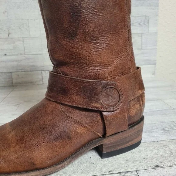 Women’s Old Gringo Palau Western Brown Leather Harness Campus Boots Size 8.5 B - Picture 12 of 12